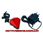 Велоліхтар задній JING YI JY-3L з лазером USB